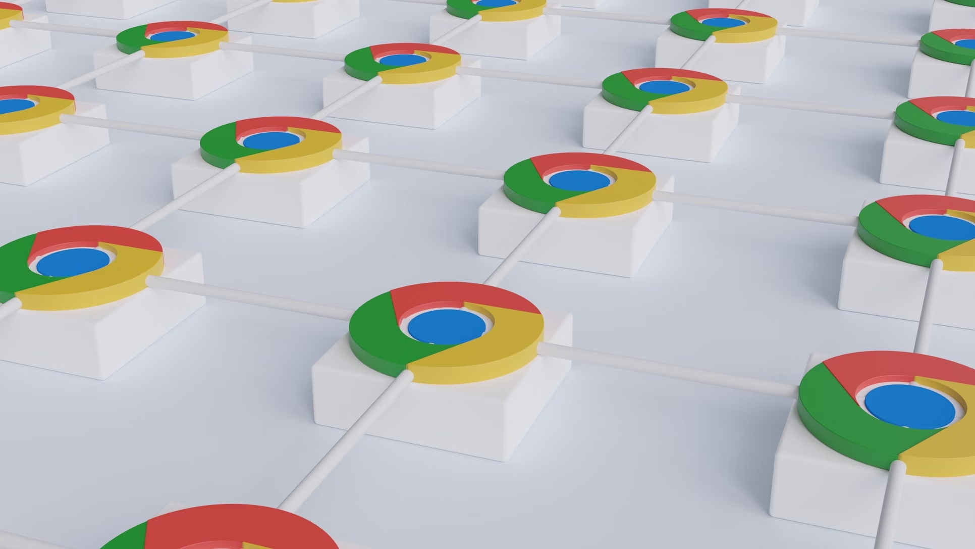 logos do Google Chrome interligados