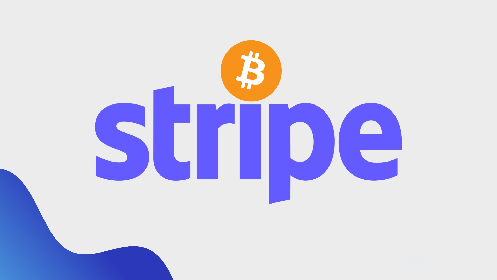 logo do Stripe com bitcoin em cima do i