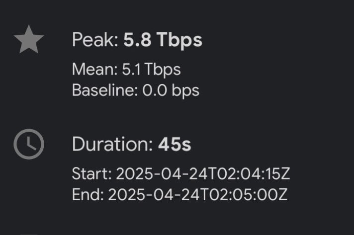 detalhes do ataque DDoS