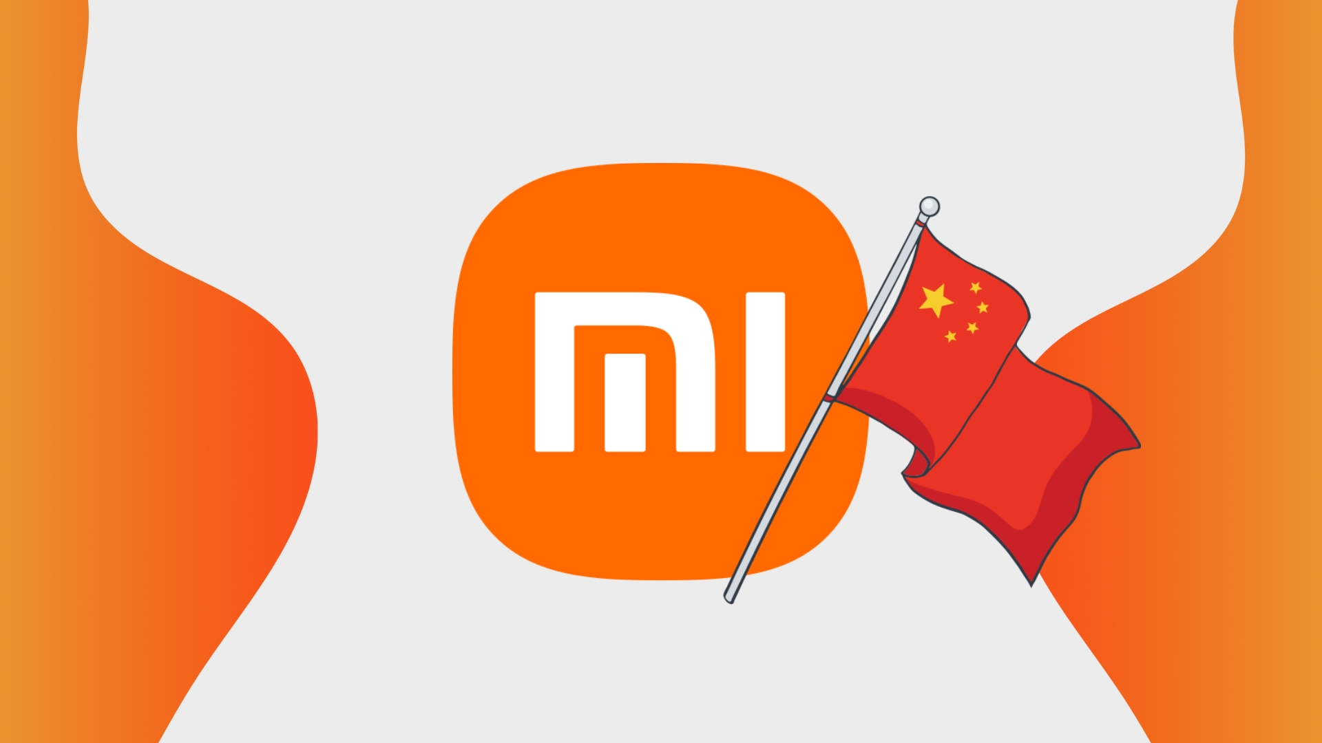 Logo da Xiaomi com bandeira da China