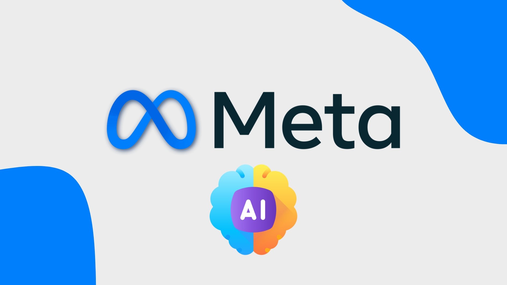 Logo da Meta com cérebro e IA