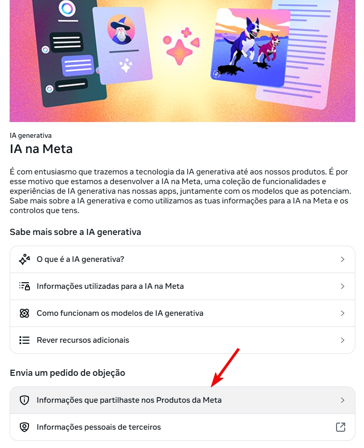 Recusar partilha de dados para treino de IA