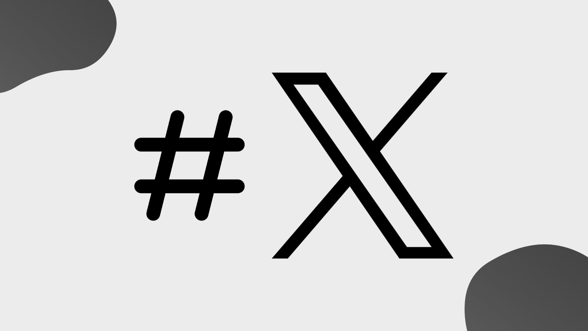 Logo da X com hashtag
