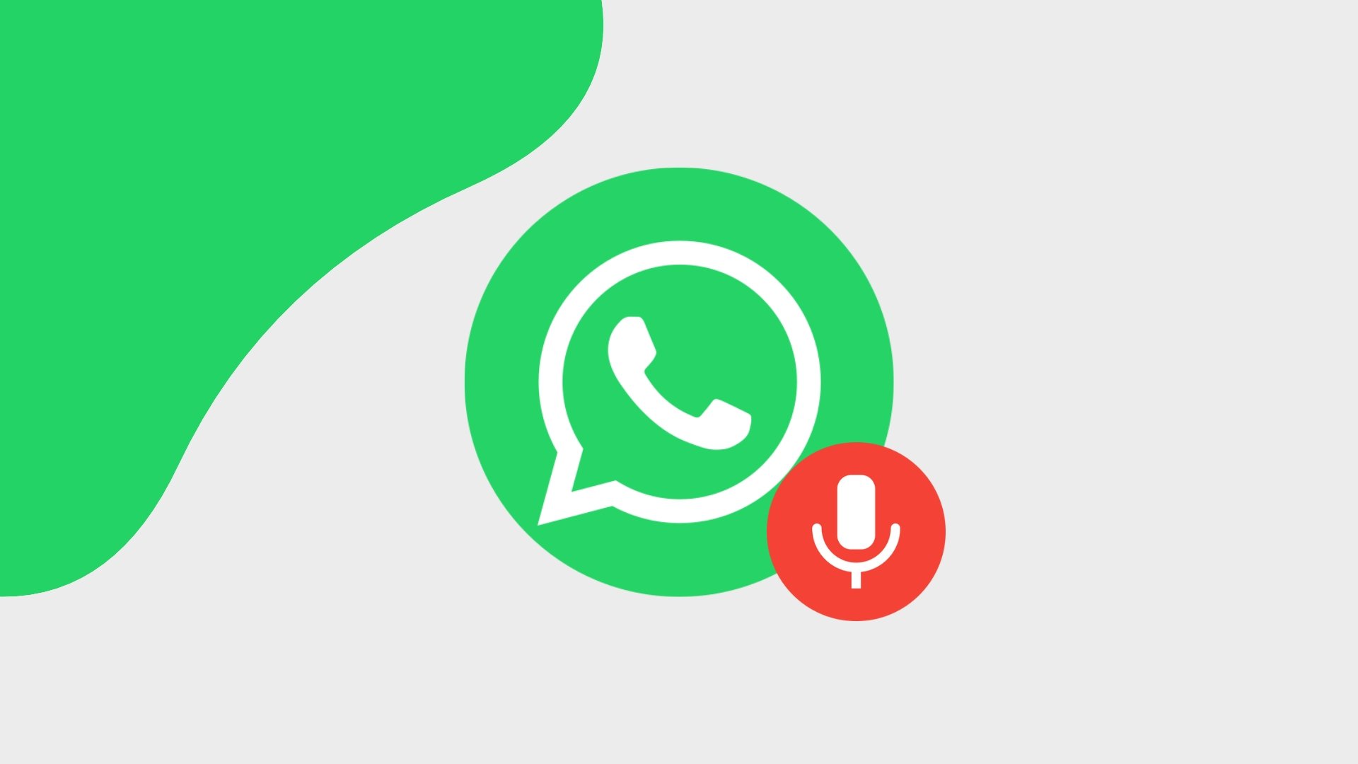 WhatsApp com icone de gravar voz
