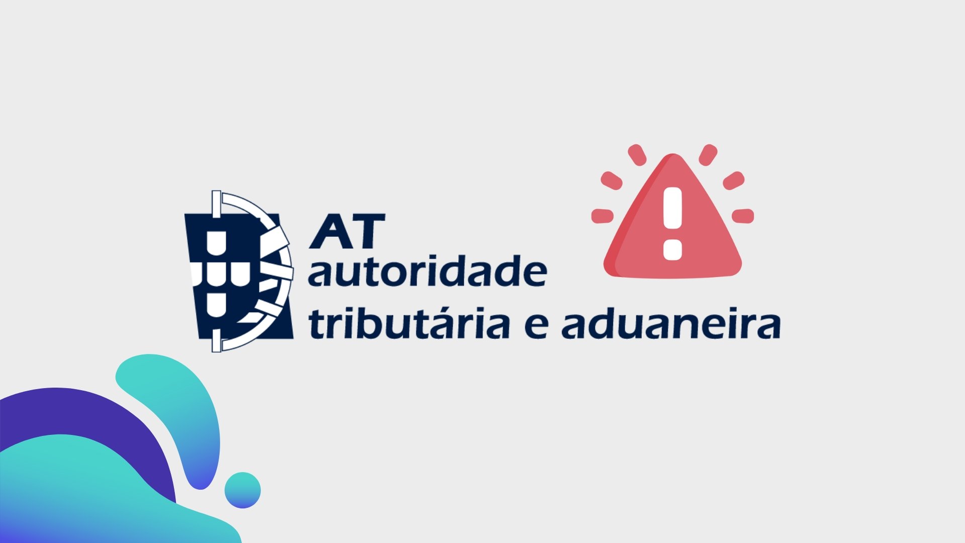 logo da autoridade tributária com icone de alerta