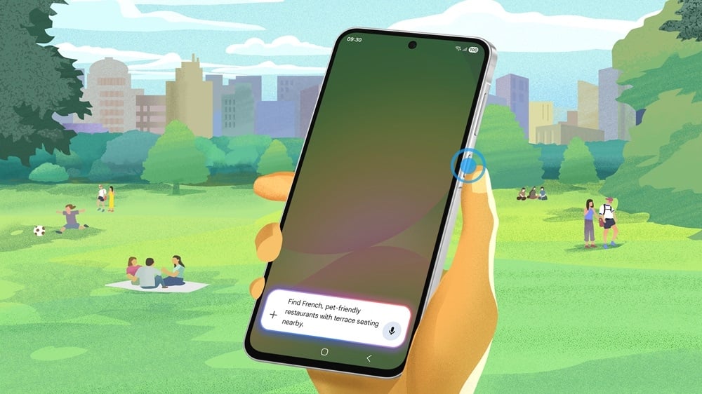 Botão de assistente em dispositivos da Samsung