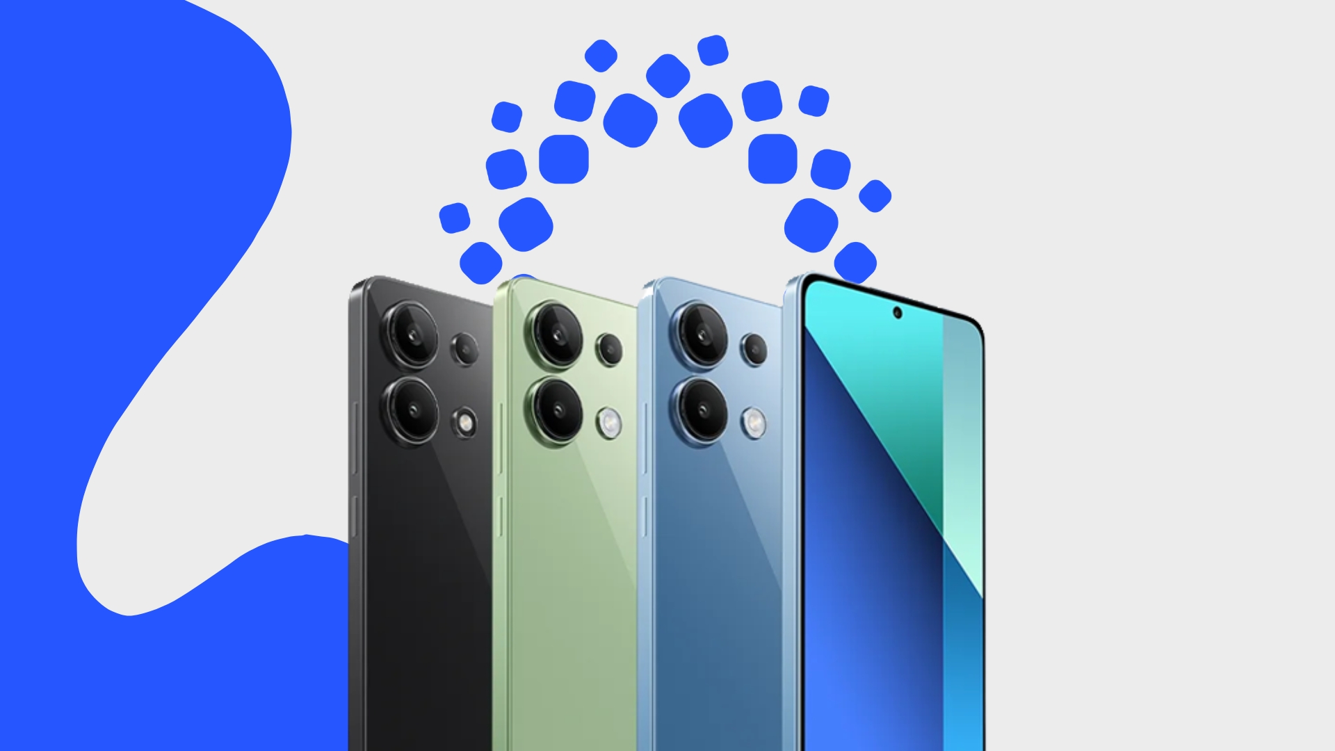 Redmi Note 13 com logo da HyperOS