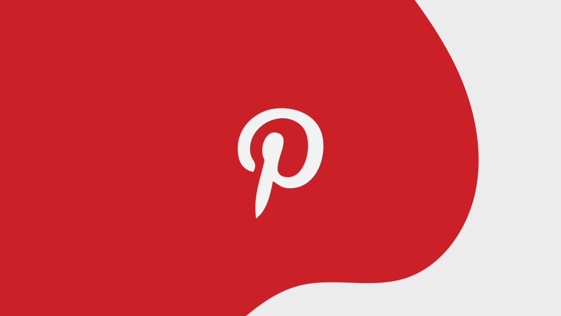 Pinterest logo da plataforma em vermelho