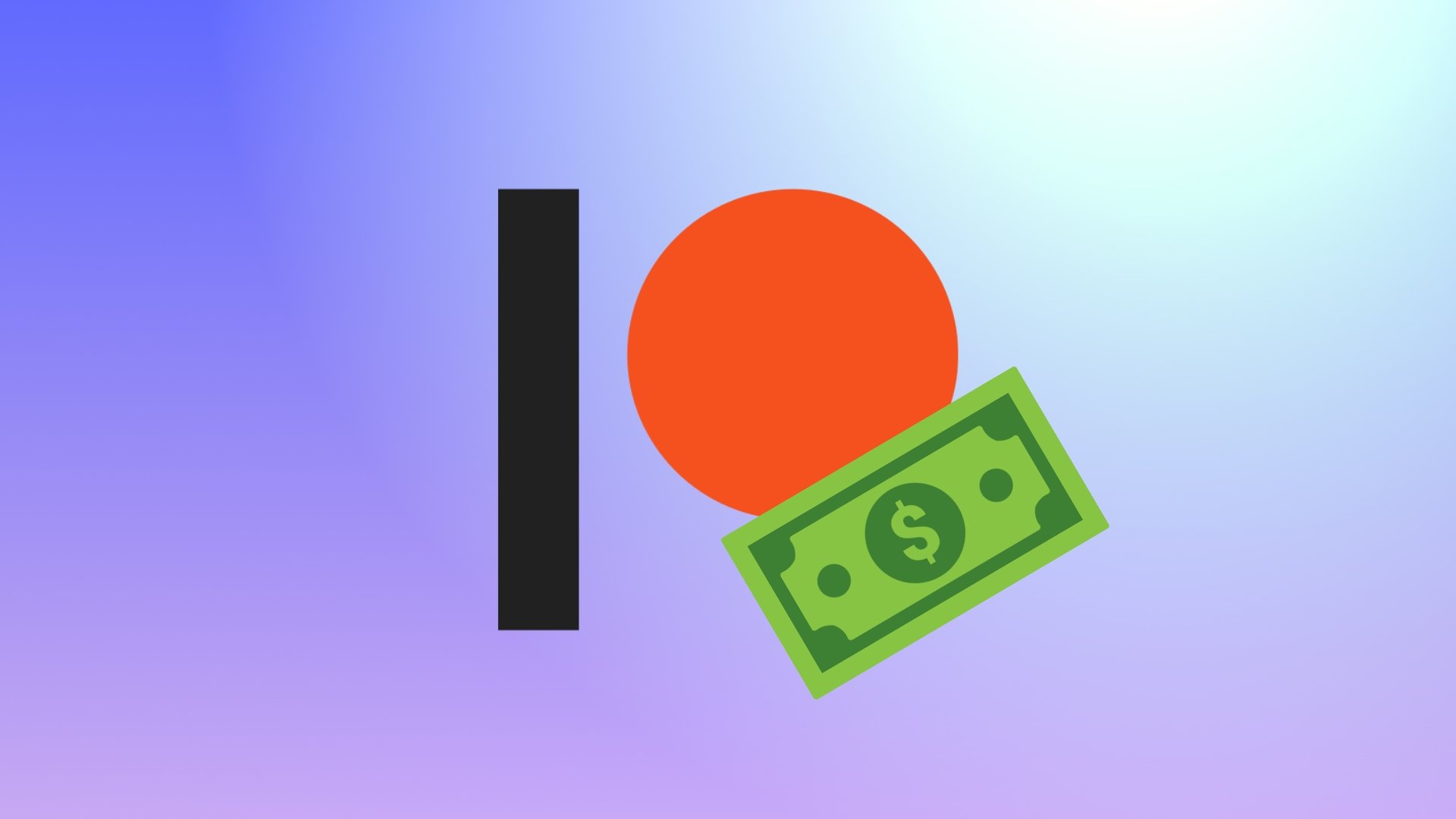 Logo do Patreon com dinheiro em cima dele