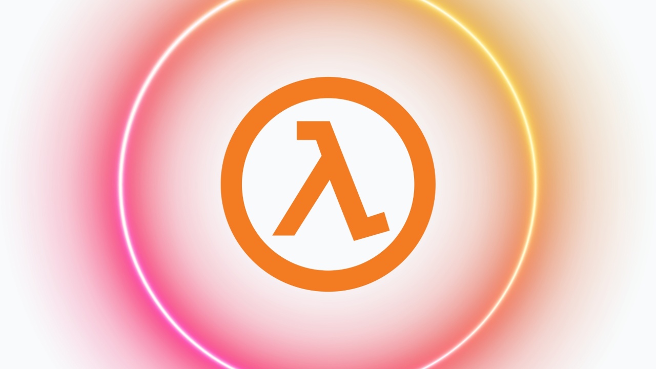 Half Life logo do jogo em laranja