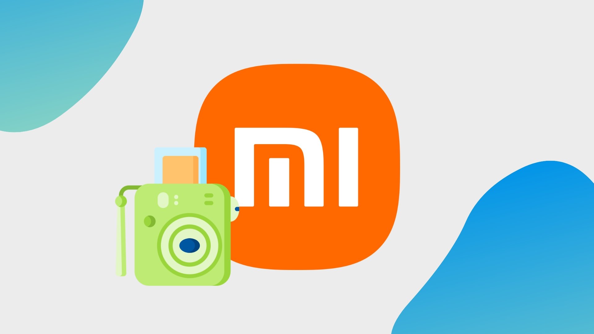 Xiaomi logo com câmara polaroid