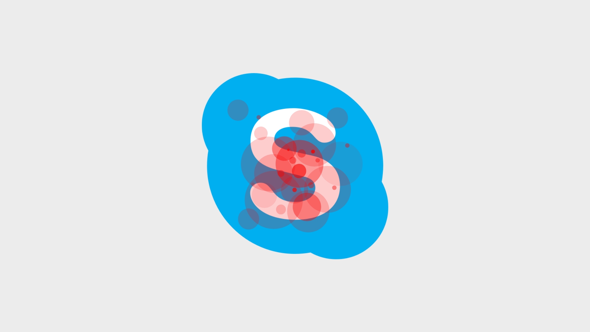 Logo do Skype com bolhas vermelhas