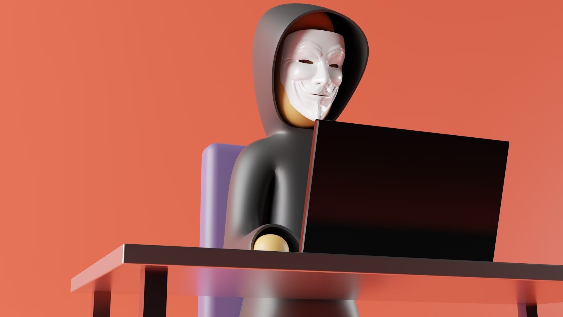 hacker em frente de computador
