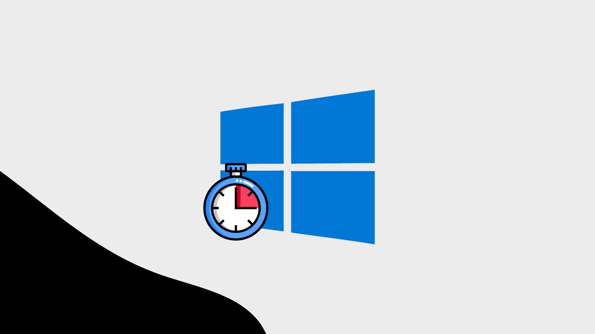 Windows 10 com imagem de tempo a contar