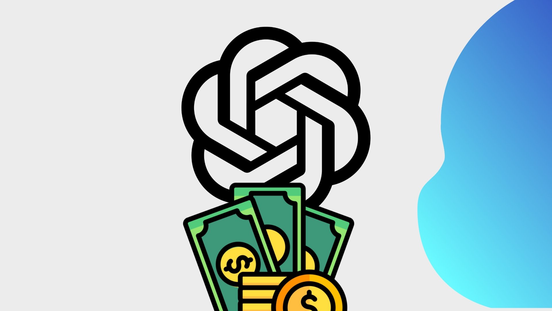 Logo da OpenAI com dinheiro