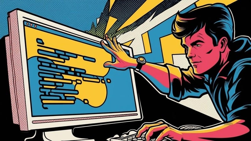 Hacker in front of a computer