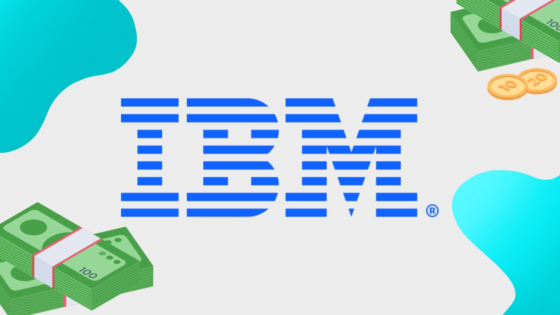 logo da IBM com dinheiro ao lado