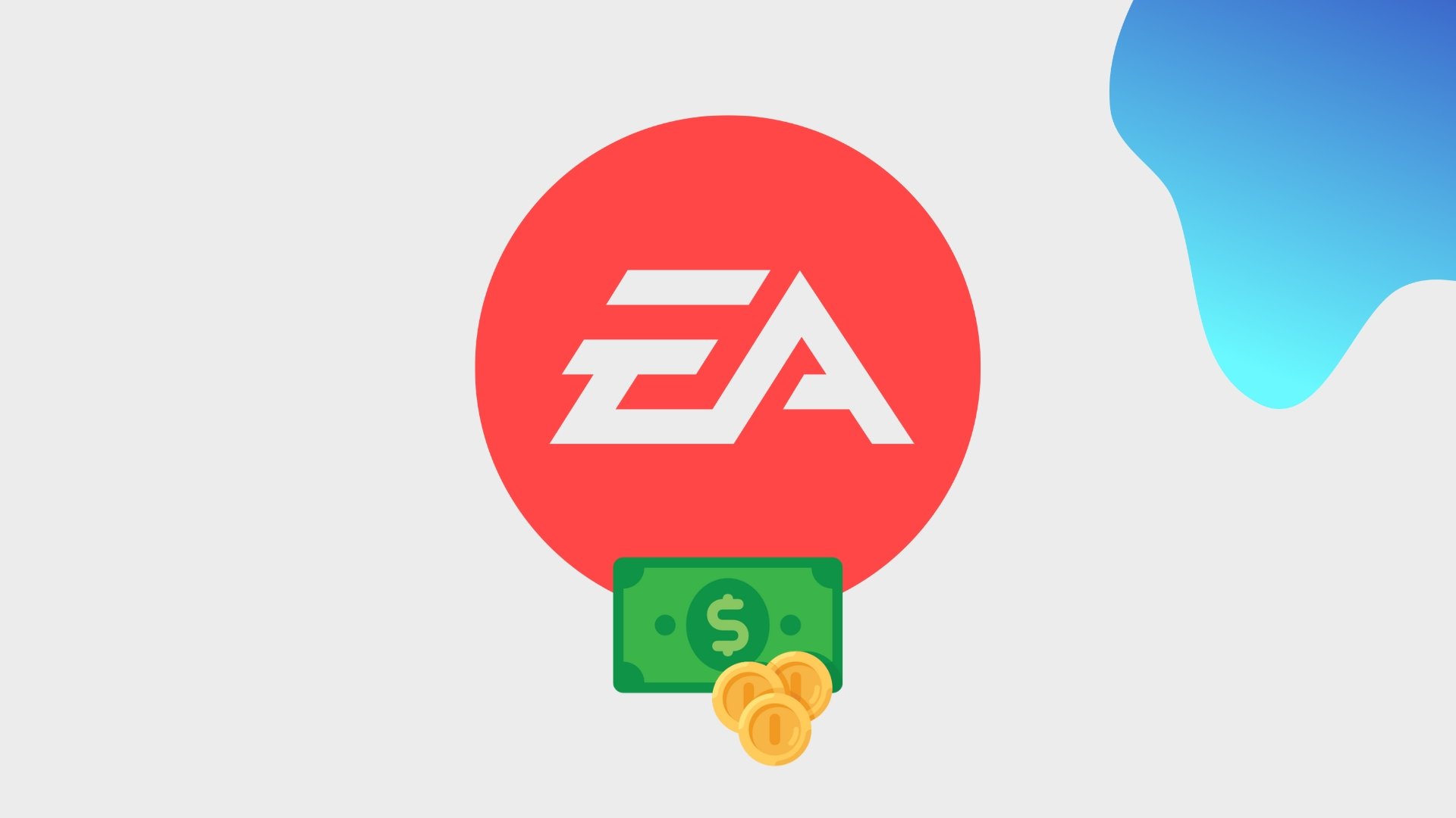 EA Games com dinheiro de fundo