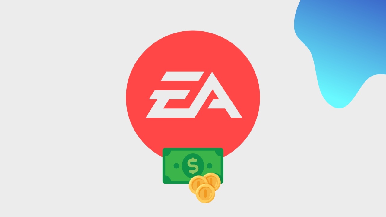 EA Games com dinheiro de fundo