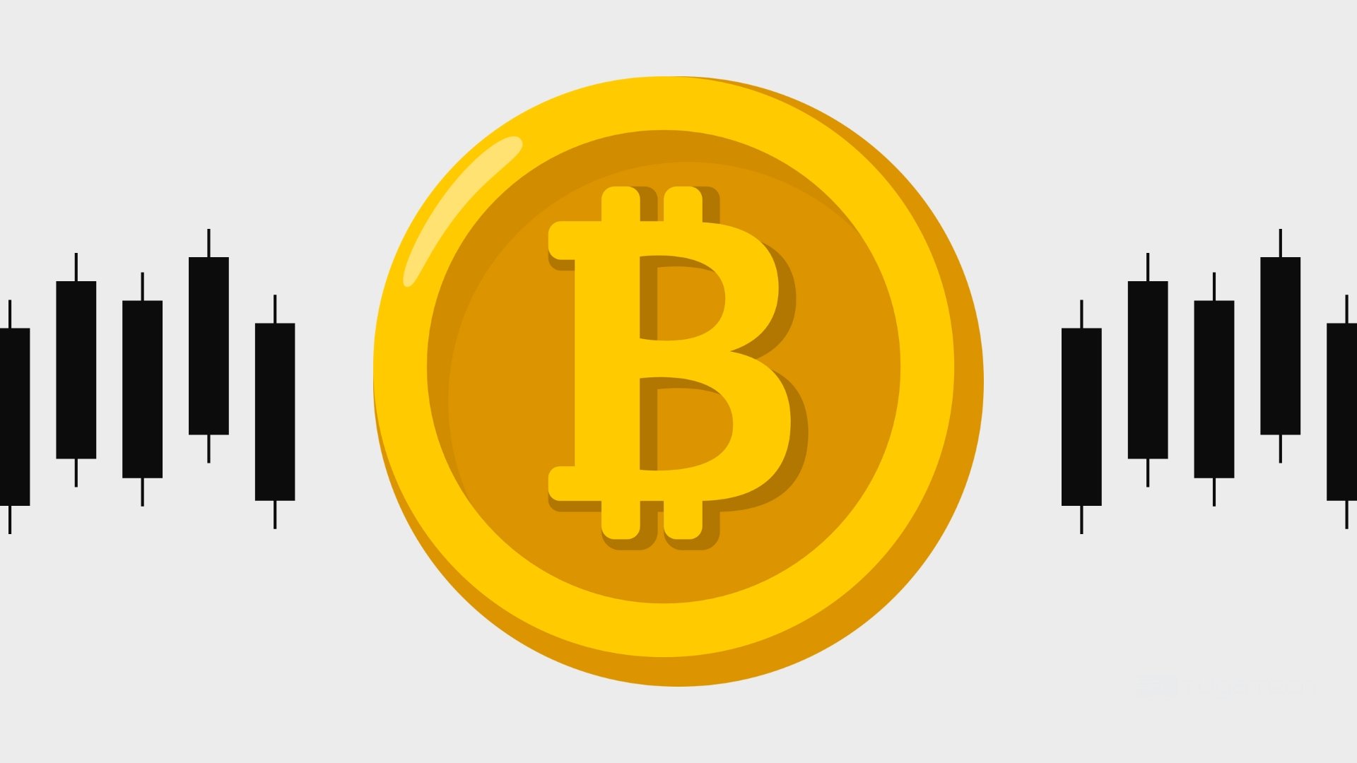 Bitcoin com gráficos de flutuações