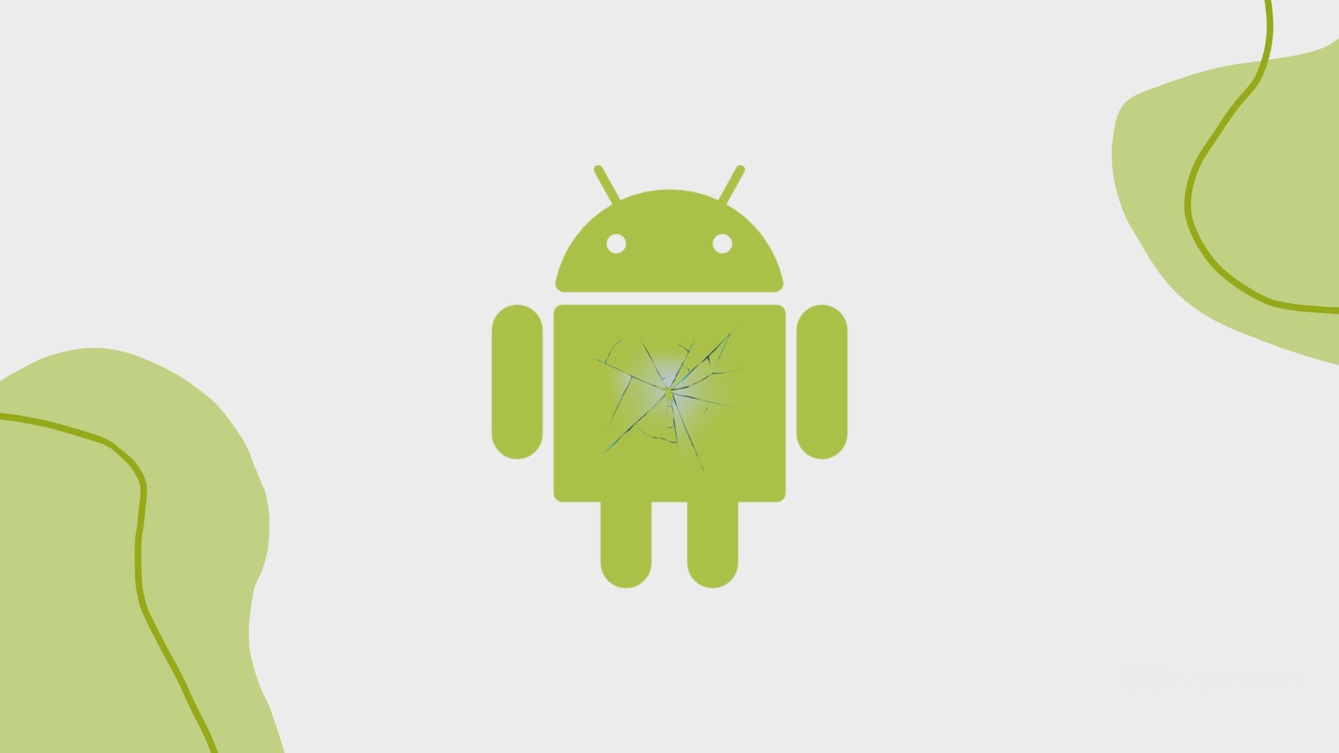 Android com vidro partido