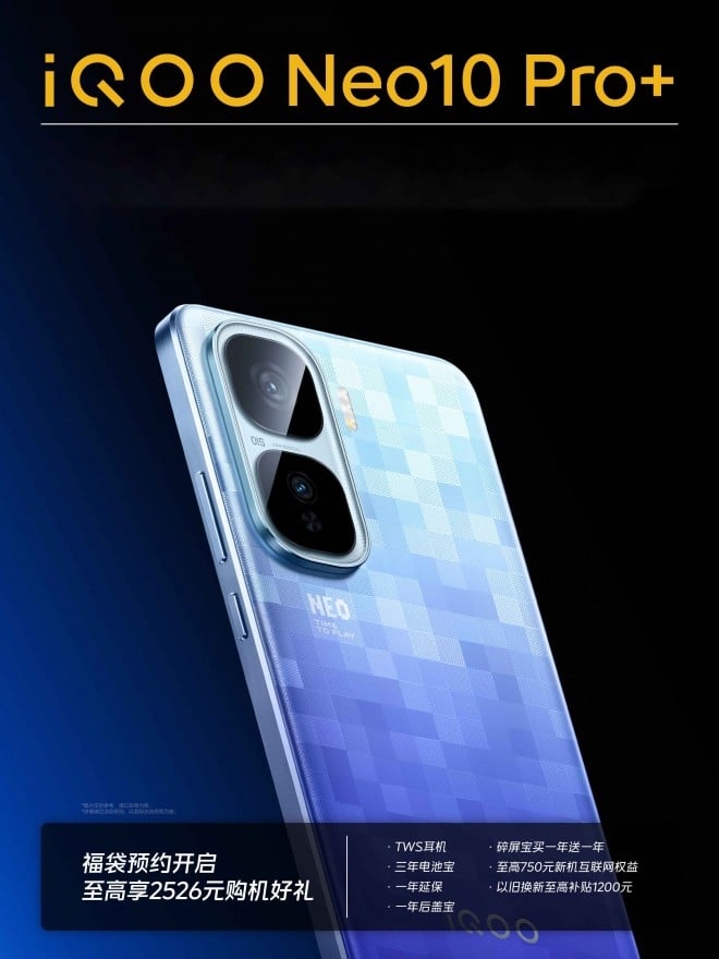 detalhes do iQOO Neo10 Pro+