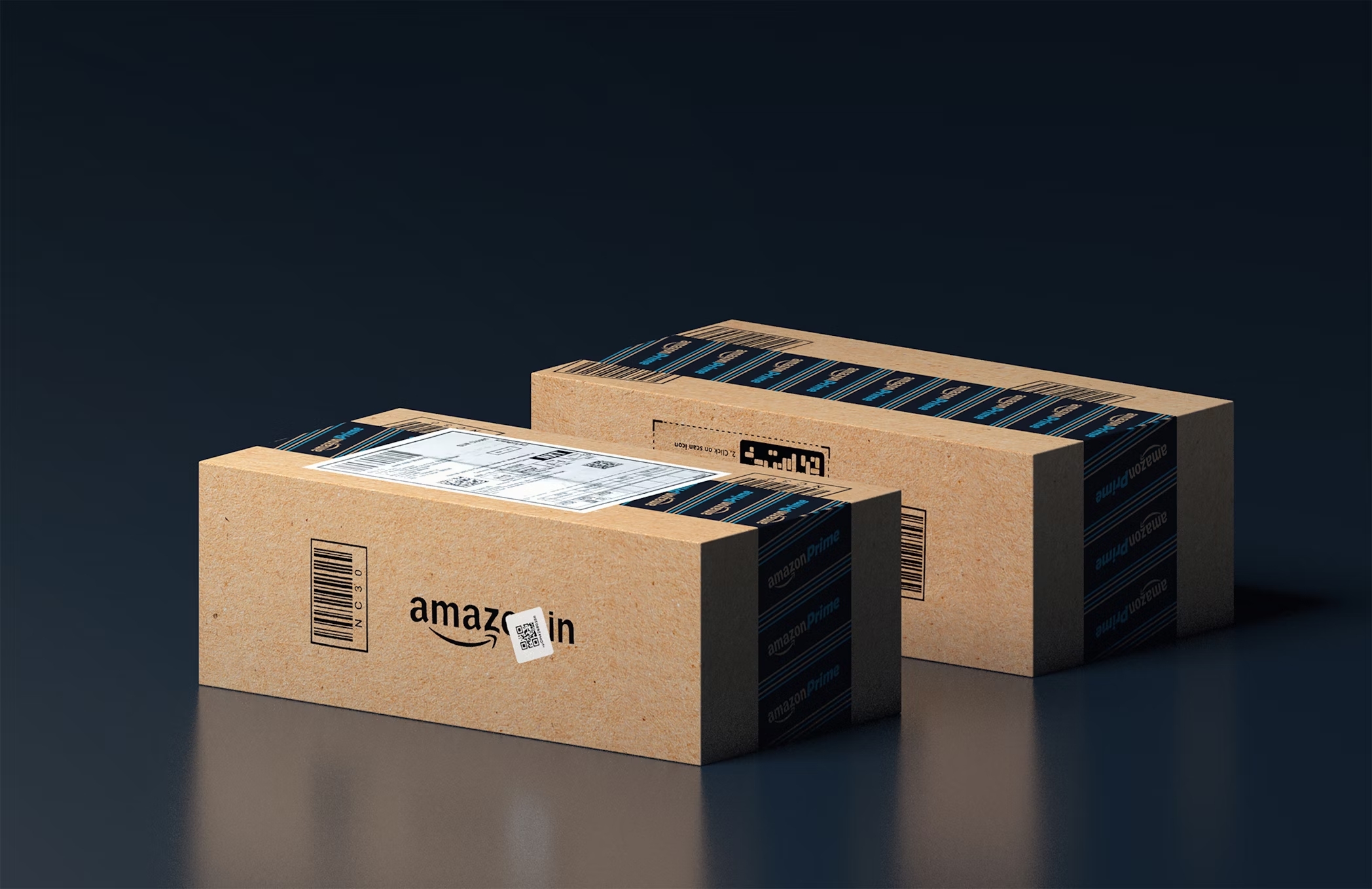 Caixas de encomendas da Amazon