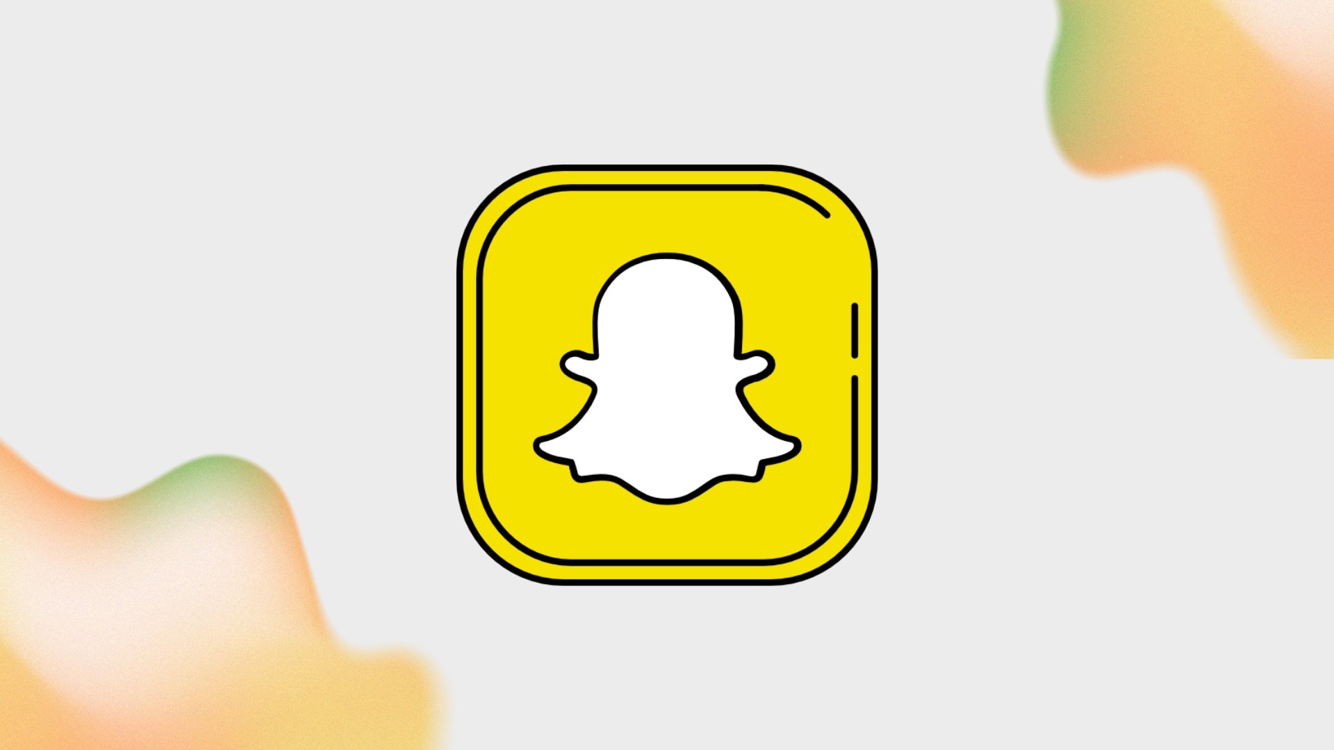 Snapchat logo com blobs