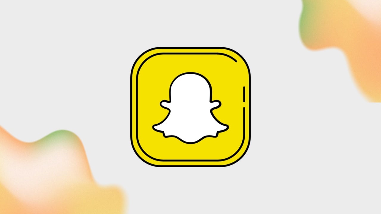 Snapchat logo com blobs