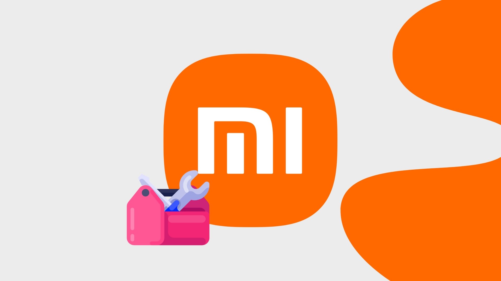 Xiaomi com caixa de ferramentas