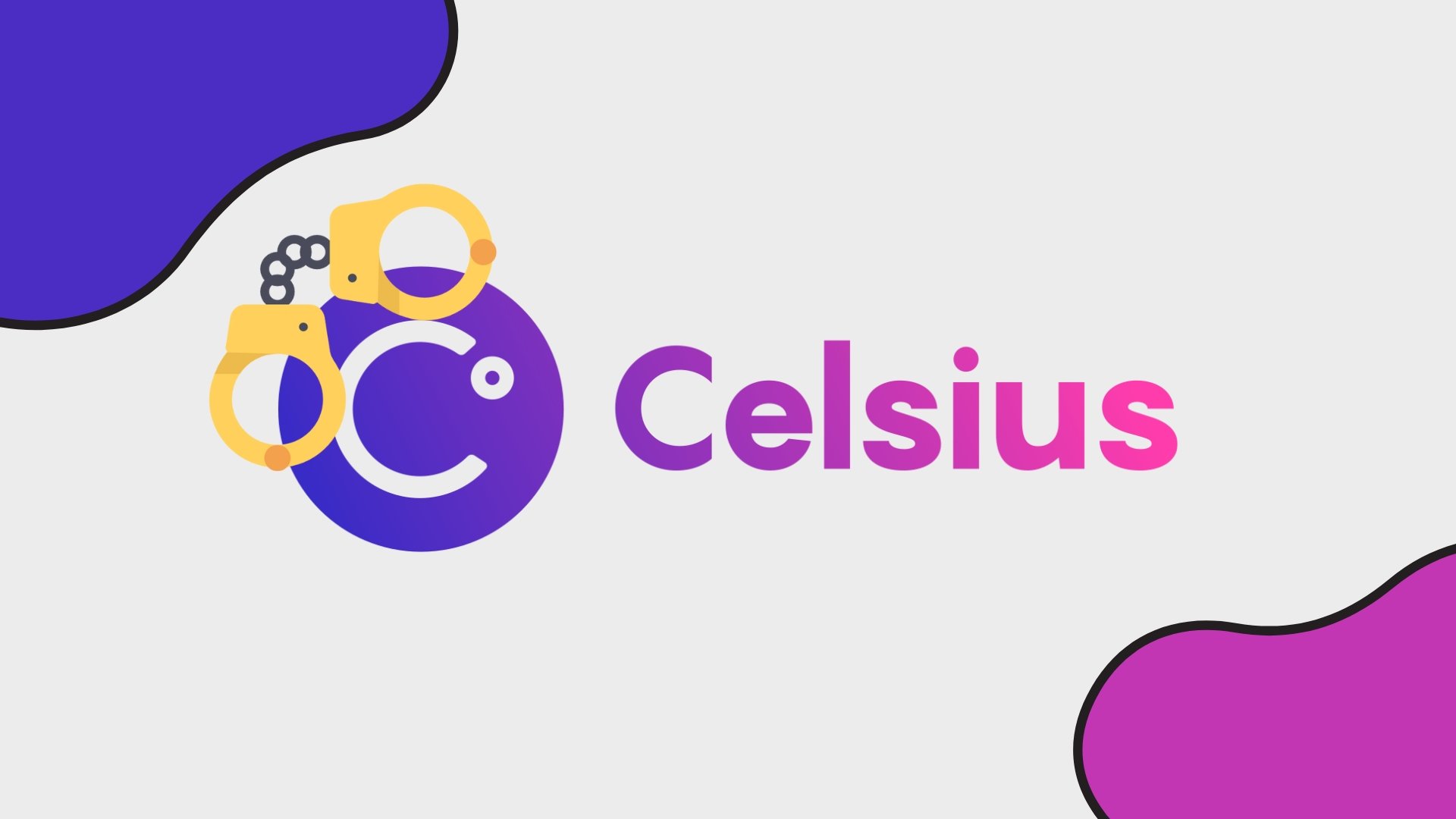 Celsius Network com algemas em cima do logo