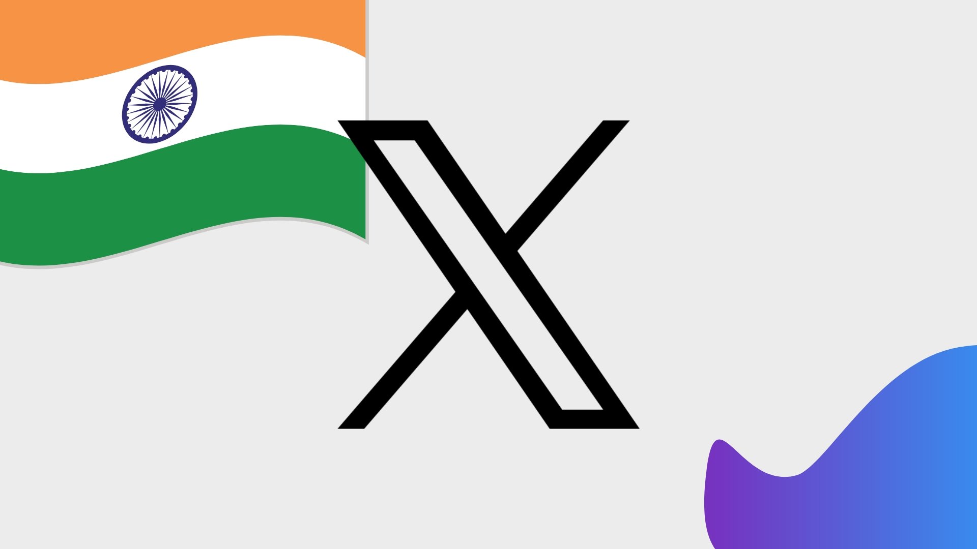 X com bandeira da Índia
