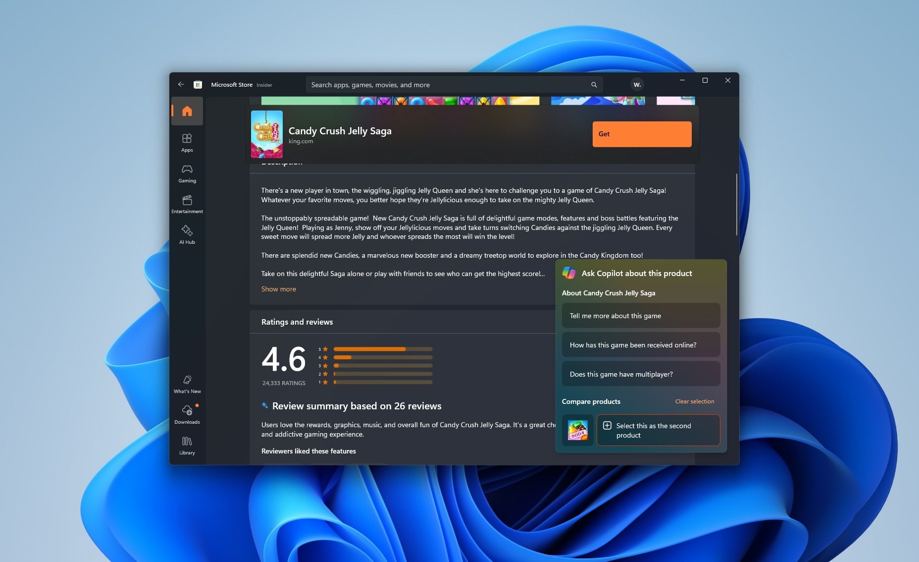 Windows Microsoft Store com Copilot