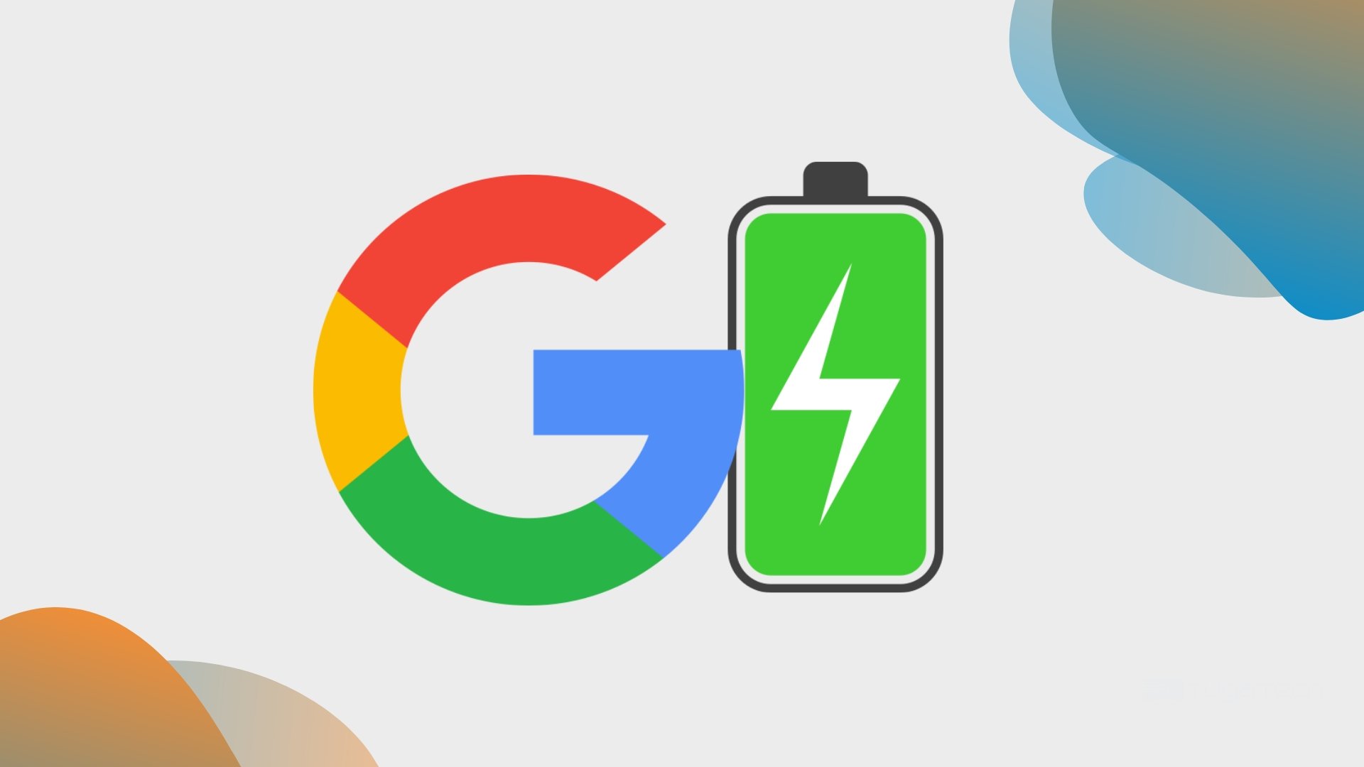 Logo da Google ao lado de uma bateria