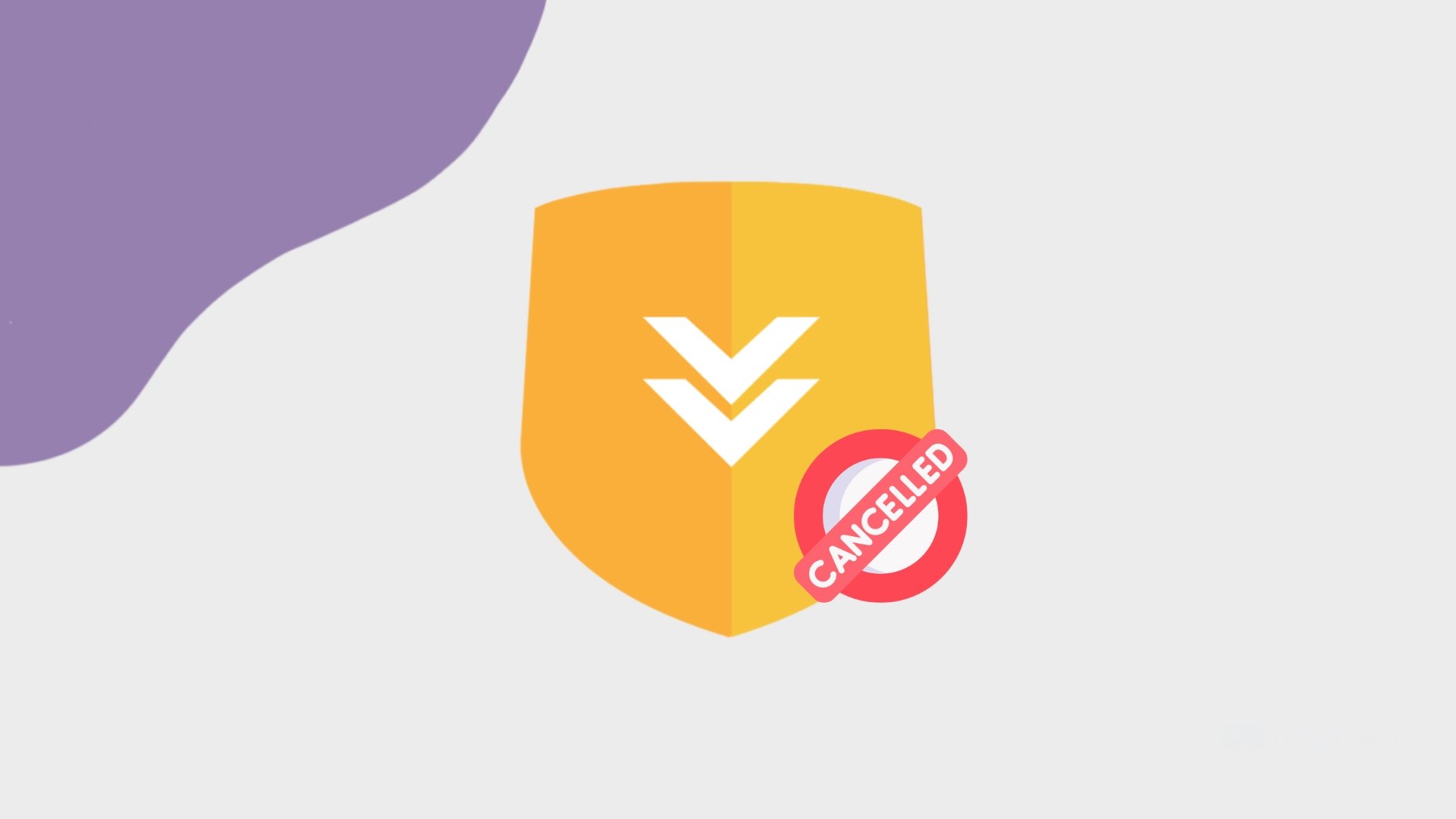 VPNSecure com logo de cancelado