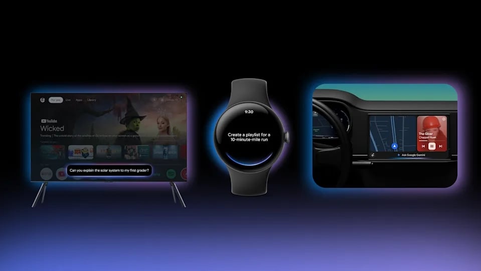 Google Gemini em diferentes dispositivos