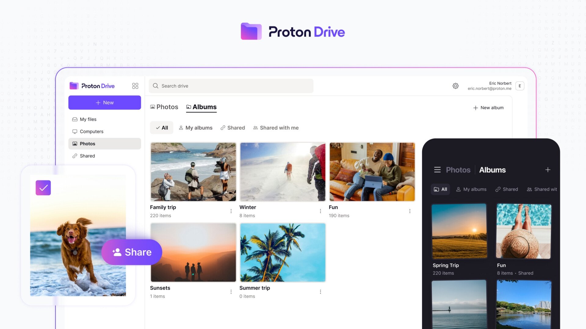 proton drive com galeria de imagens