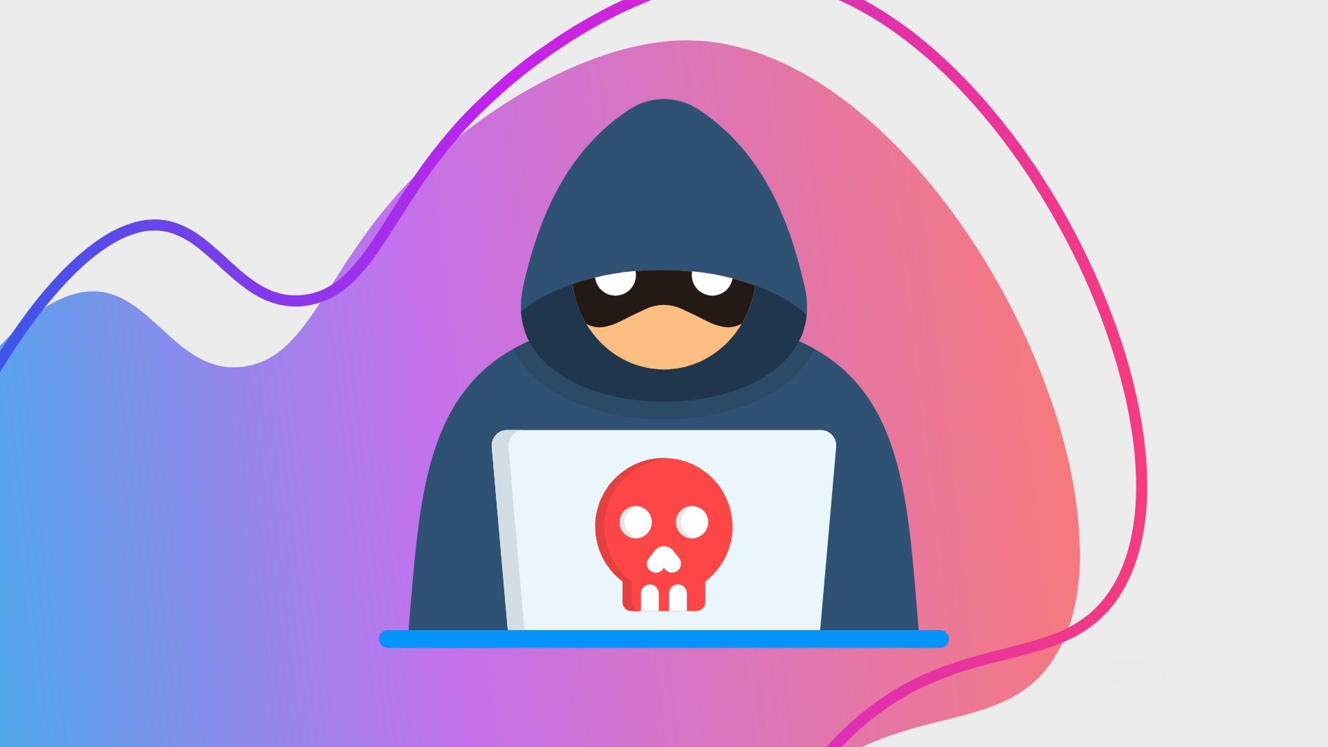 Hacker em frente de computador
