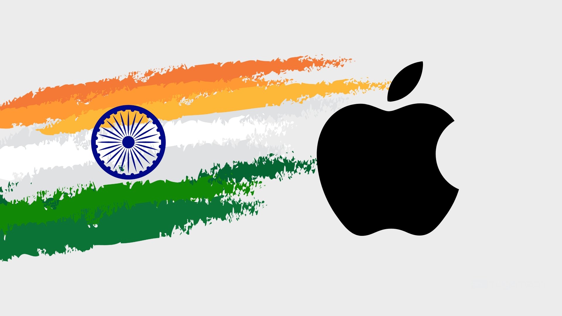 Apple com bandeira da Índia