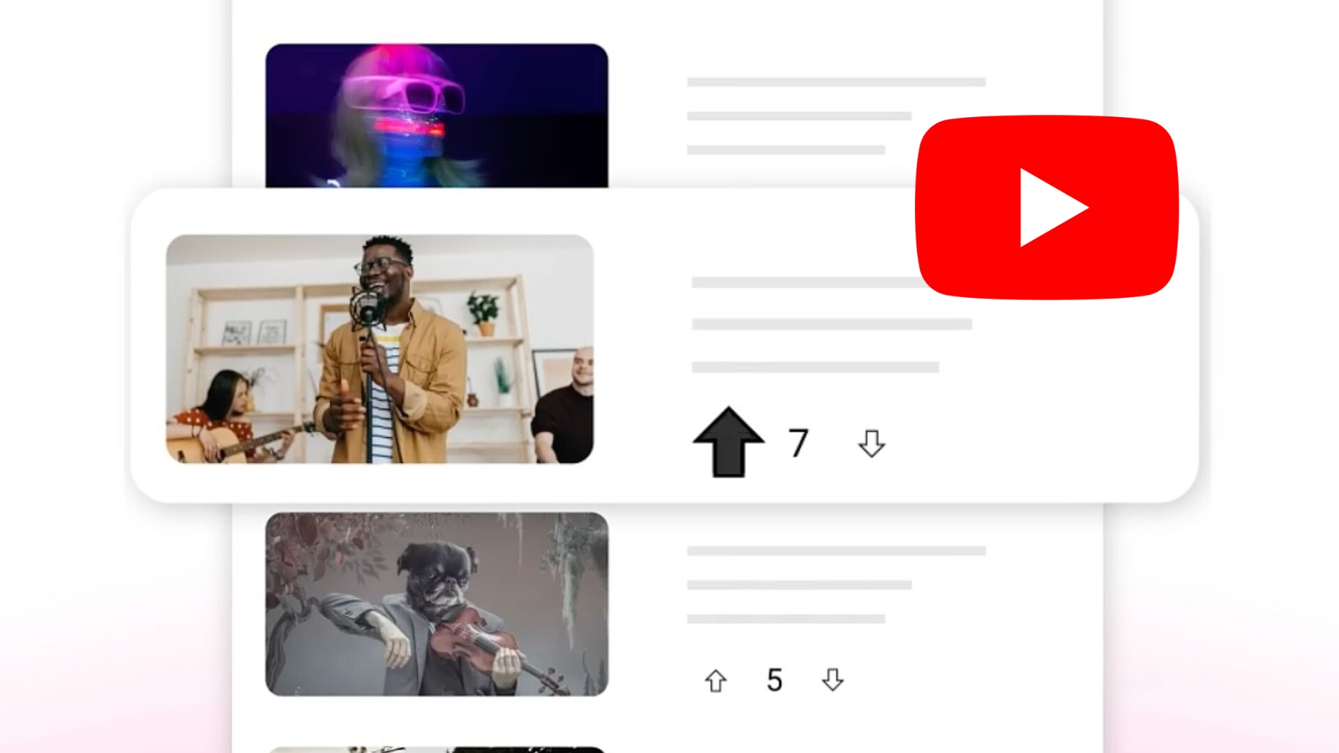 Youtube com votação em vídeos de músicas