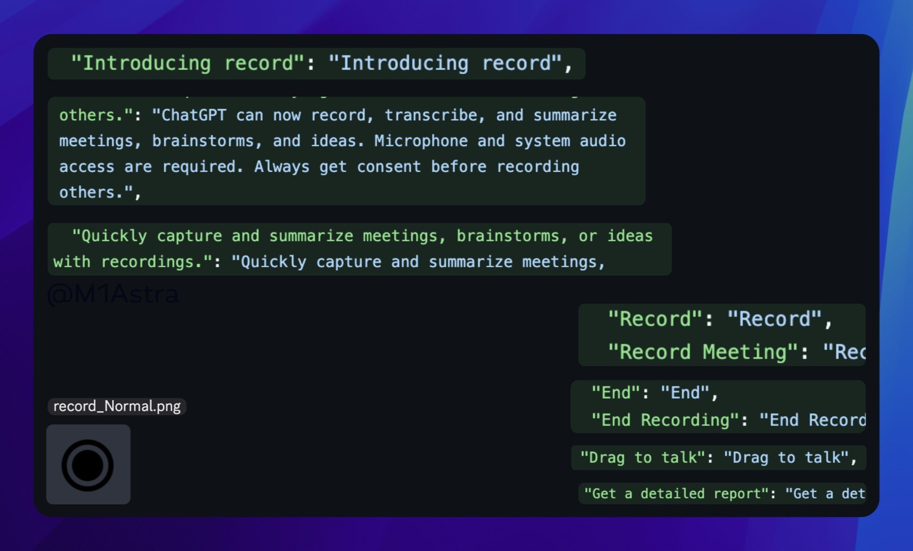 imagem da funcionalidade do ChatGPT em gravação e transcrição das reuniões
