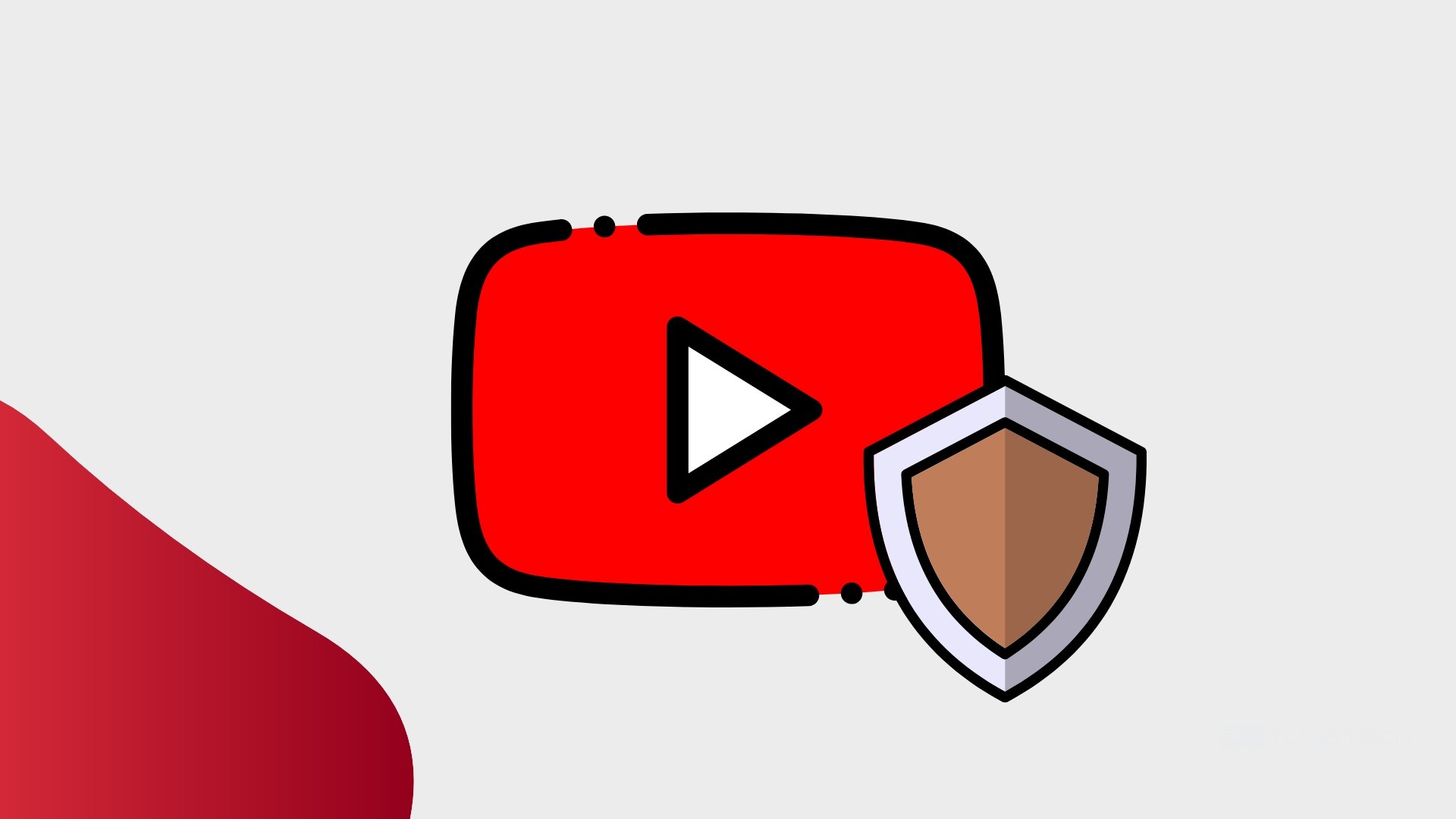 Logo do Youtube com proteção