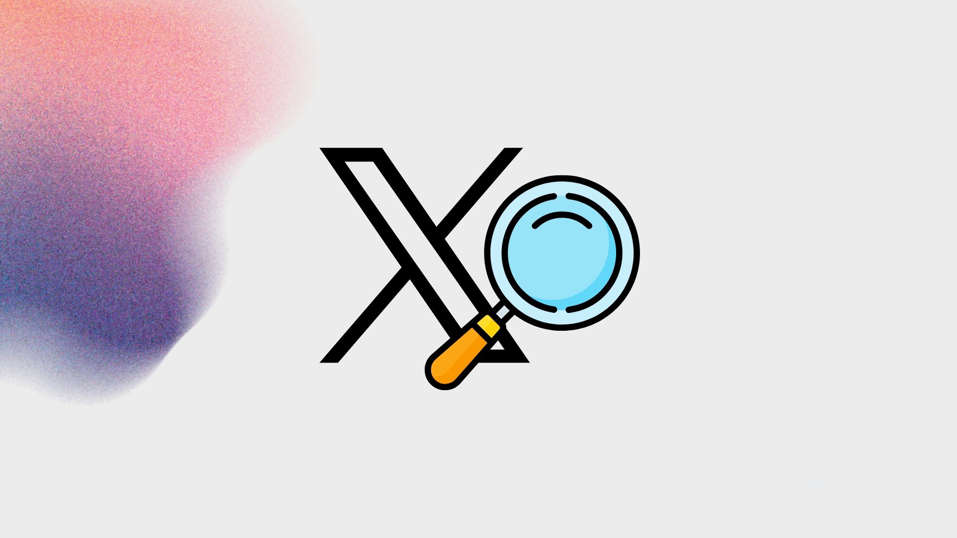 X logo com pesquisa