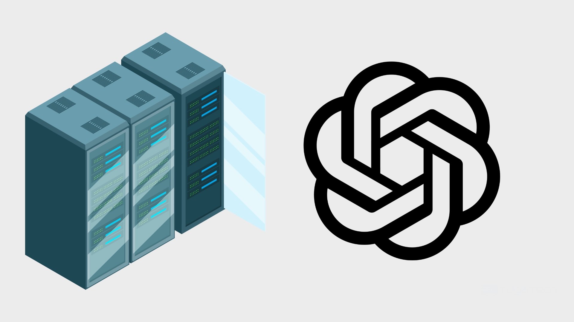 OpenAI logo com servidores