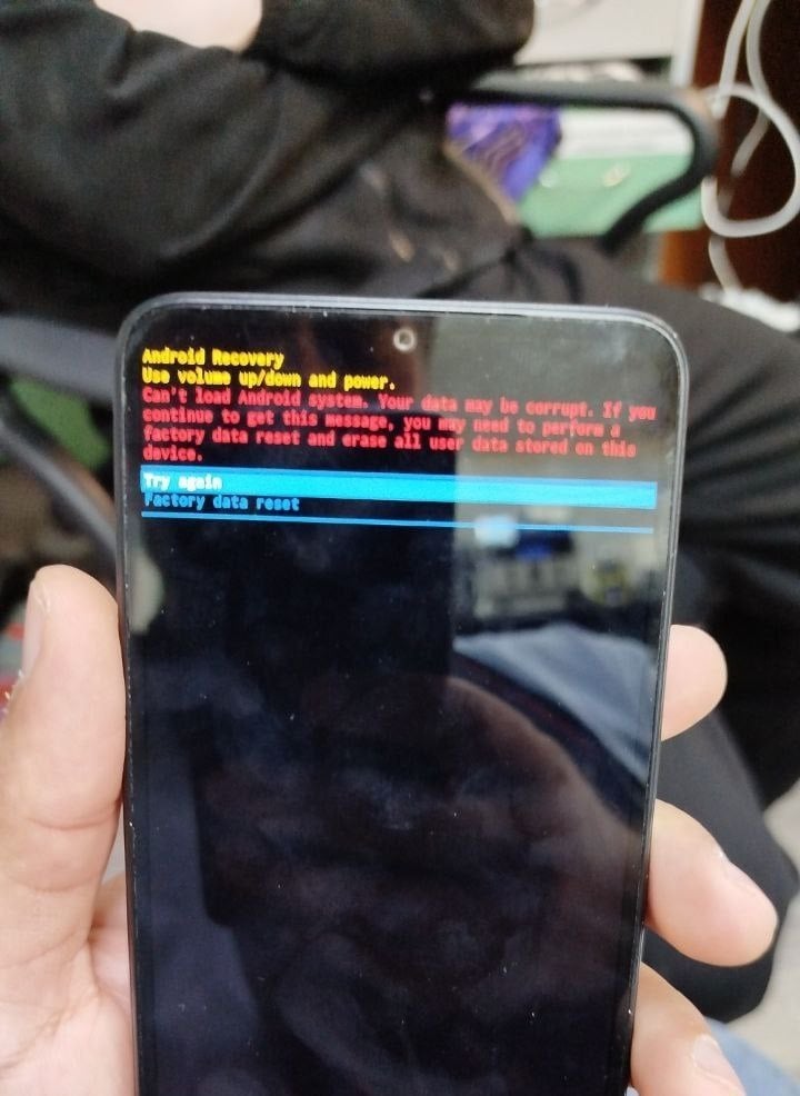 mensagem de erro no redmi a3