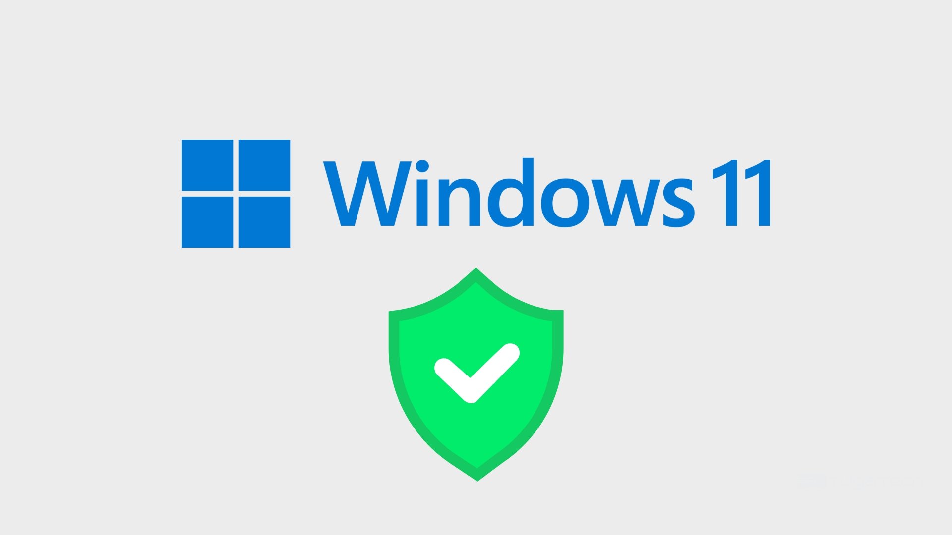 Microsoft Windows 11 logo com segurança
