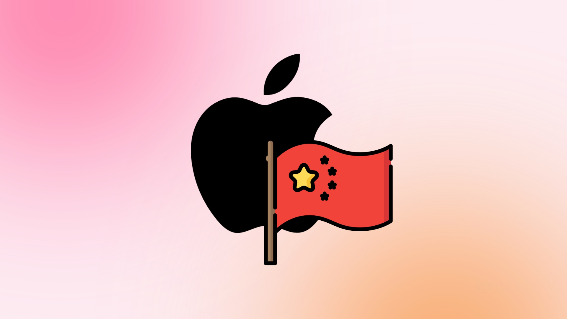 Apple e bandeira da China