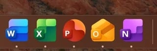imagem dos novos icones do Office