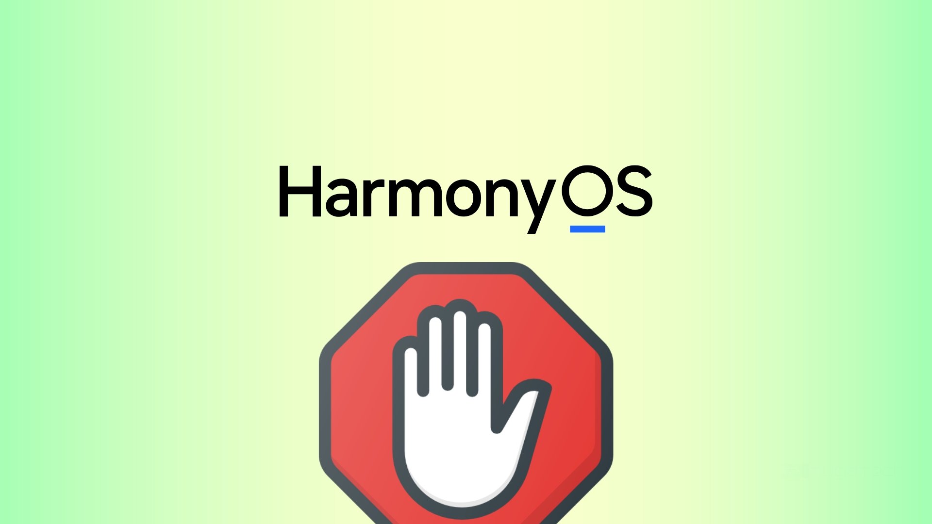 HarmonyOS com sinal de parar