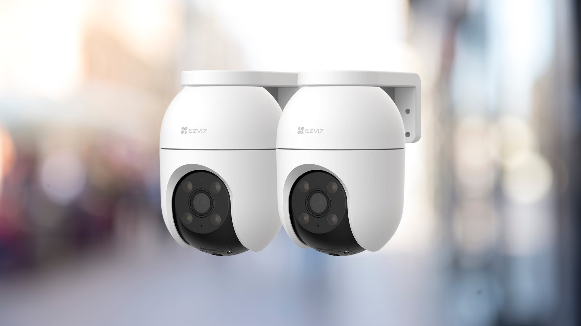 EZVIZ 2 peças Câmara de vigilância Wi-Fi exterior de 360